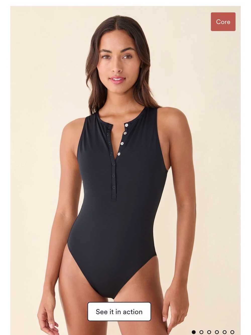 Andie Malibu Ribbed Black One-Piece Swimsuit